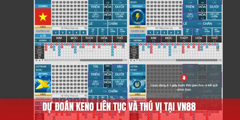 Dự đoán keno liên tục và thú vị