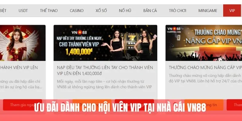 Ưu đãi dành cho hội viên VIP tại nhà cái VN88