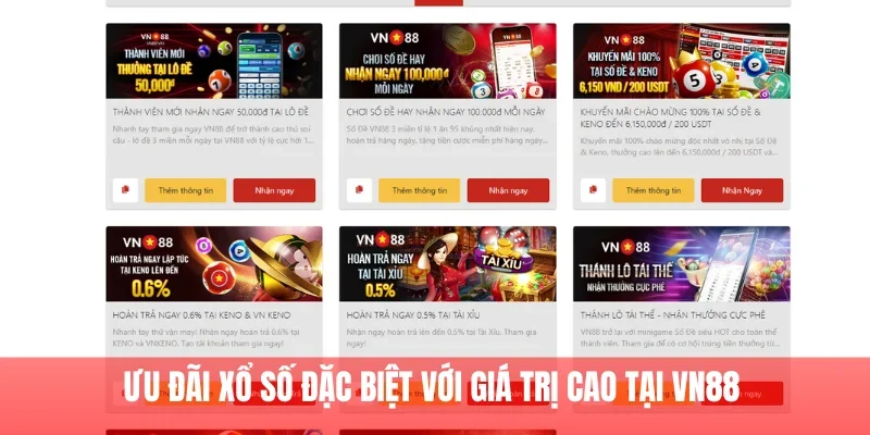 Ưu đãi xổ số đặc biệt với giá trị cao